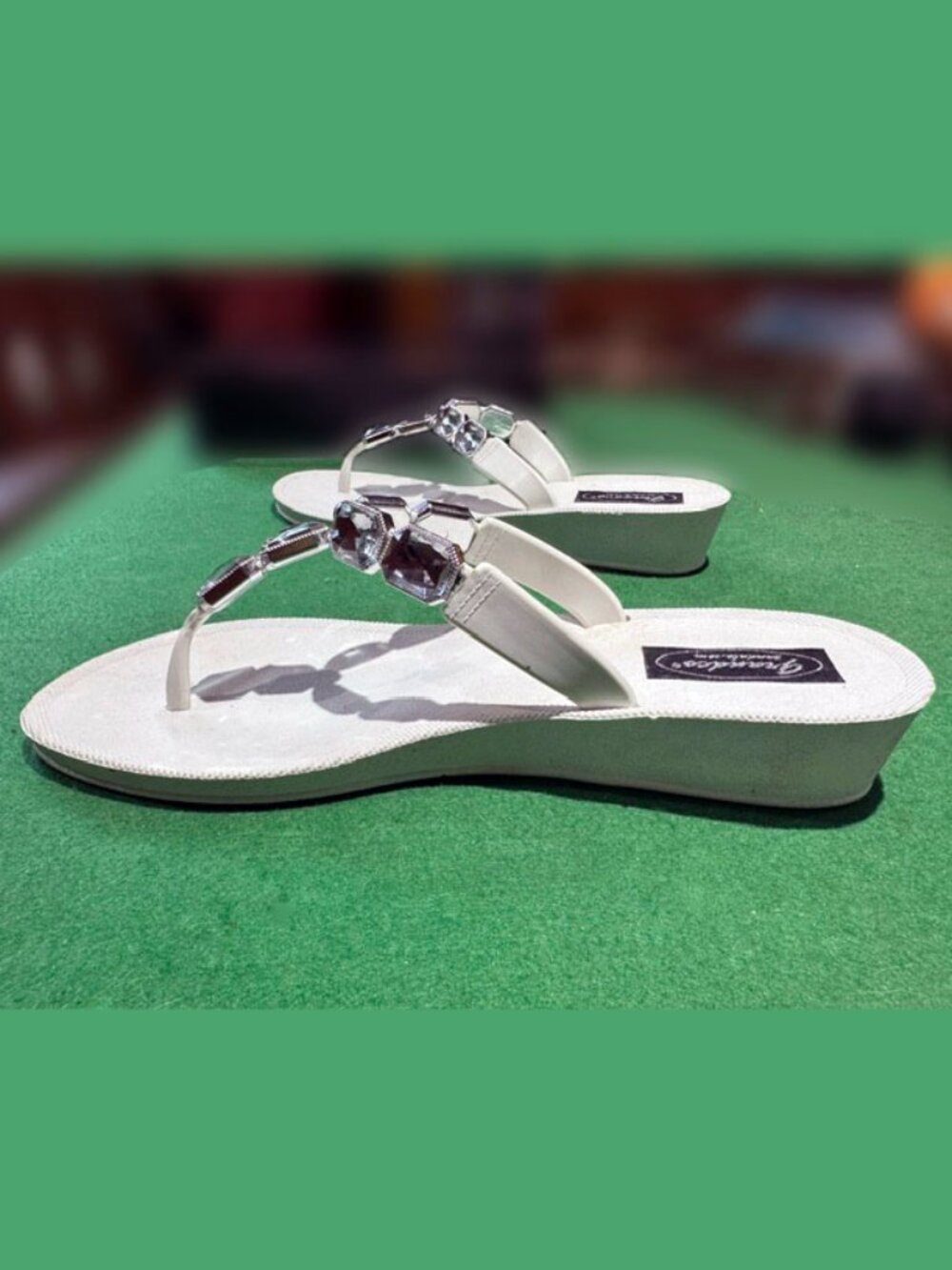 Rhinestone flip flops